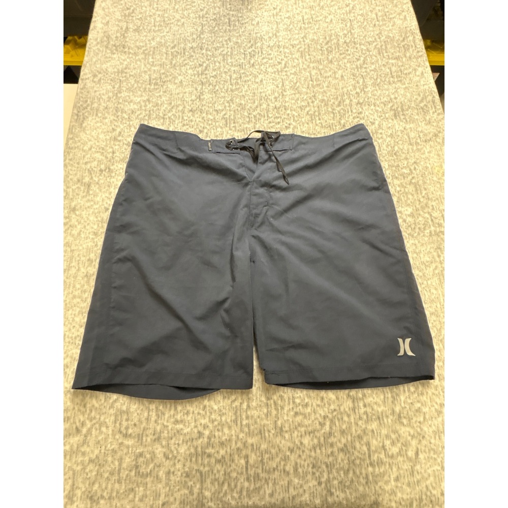 Hurley Mens Navy Blue 21 Inch Outseam Board‎ Shorts Size 40 Swim Trunks
